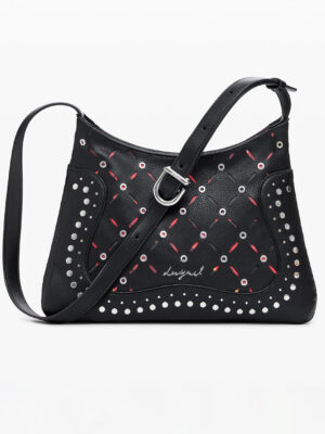 BOLSO NEGRO DE MUJER DESIGUAL