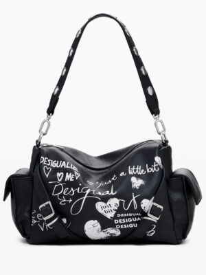 BOLSO NEGRO DE MUJER DESIGUAL