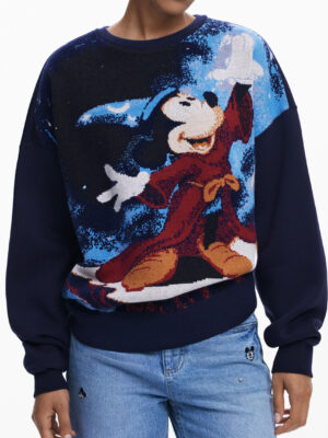 SUDADERA AZUL CON CREMALLERA DE MUJER DESIGUAL