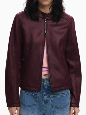 CHAQUETA ROJA DE MUJER DESIGUAL