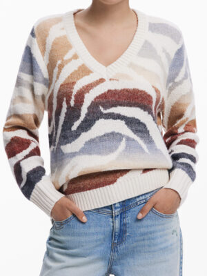 SUÉTER BLANCO DE MUJER DESIGUAL