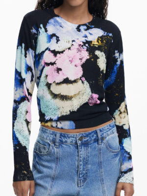 SUÉTER NEGRO DE MUJER DESIGUAL