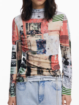 SUÉTER ROSA DE MUJER DESIGUAL