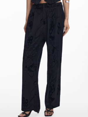 PANTALONES NEGROS DE MUJER DESIGUAL