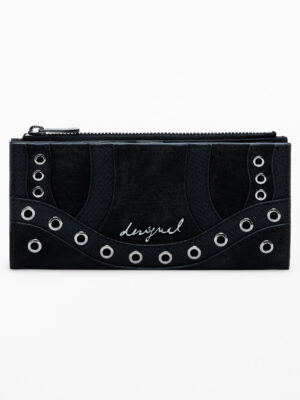 CARTERA NEGRA DE MUJER DESIGUAL