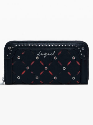 CARTERA NEGRA DE MUJER DESIGUAL