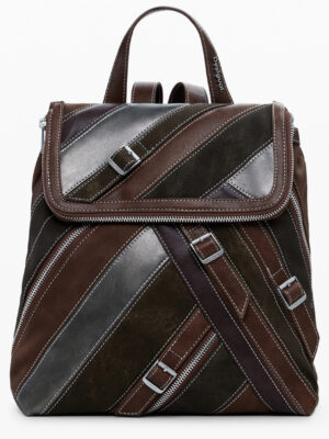 MOCHILA MARRÓN DE MUJER DESIGUAL