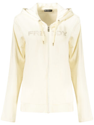SUDADERA FREDDY BLANCA CON CREMALLERA PARA MUJER