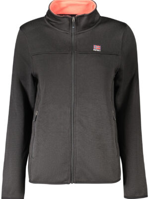 NORUEGA 1963 SUDADERA NEGRA CON CREMALLERA PARA MUJER