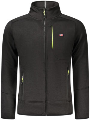 SUDADERA NEGRA CON CREMALLERA PARA HOMBRE NORWAY 1963
