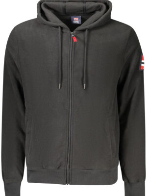 SUDADERA NEGRA CON CREMALLERA PARA HOMBRE NORWAY 1963
