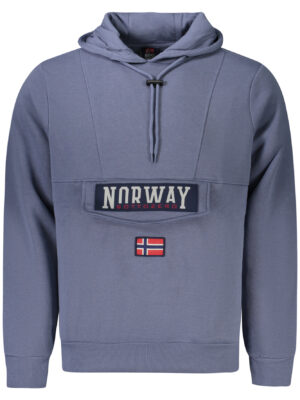 SUDADERA AZUL CON CREMALLERA PARA HOMBRE NORWAY 1963
